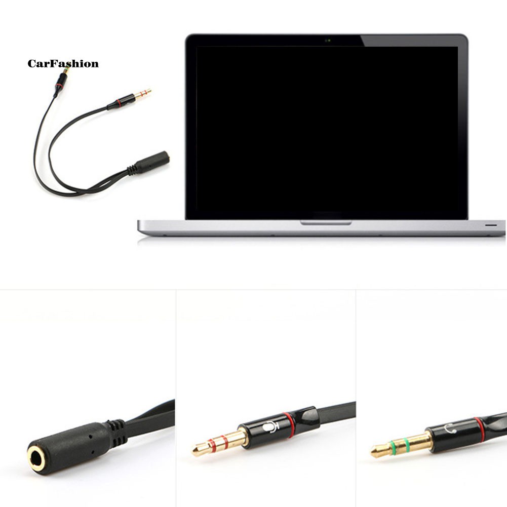 Cáp Chuyển Đổi Âm Thanh Chữ Y Từ Đầu Cắm 3.5mm Sang 2 Đầu Cắm Cho Pc