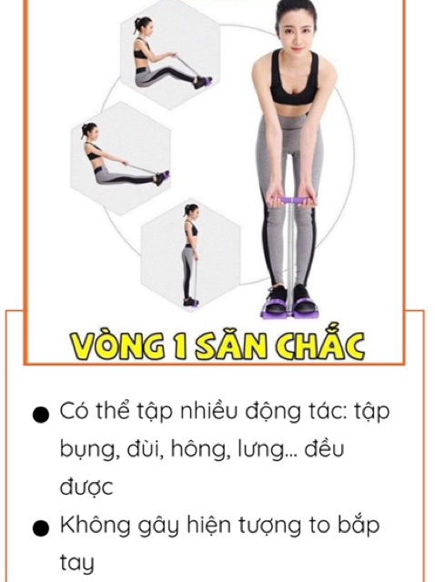 [Có video] Dây kéo lò xò tập lưng bụng Tummy Trimmer hàng cao cấp siêu chắc chắn - dây tập tại nhà đơn giản hiệu quả