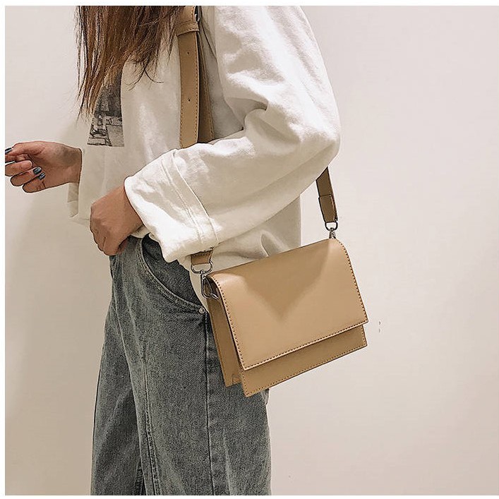 FREESHIP 99K Túi xách da nữ trơn đeo chéo form đơn giản - MA154 | BigBuy360 - bigbuy360.vn