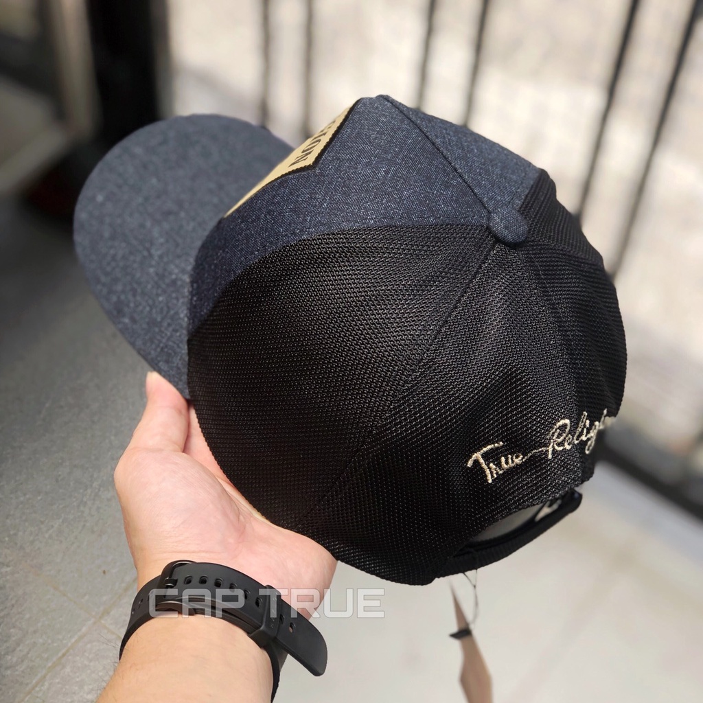 Mũ Thời Trang Nam Nữ - Nón Kết Ông Địa TRUE RELIGION Vuông Lưới Mới Cao Cấp