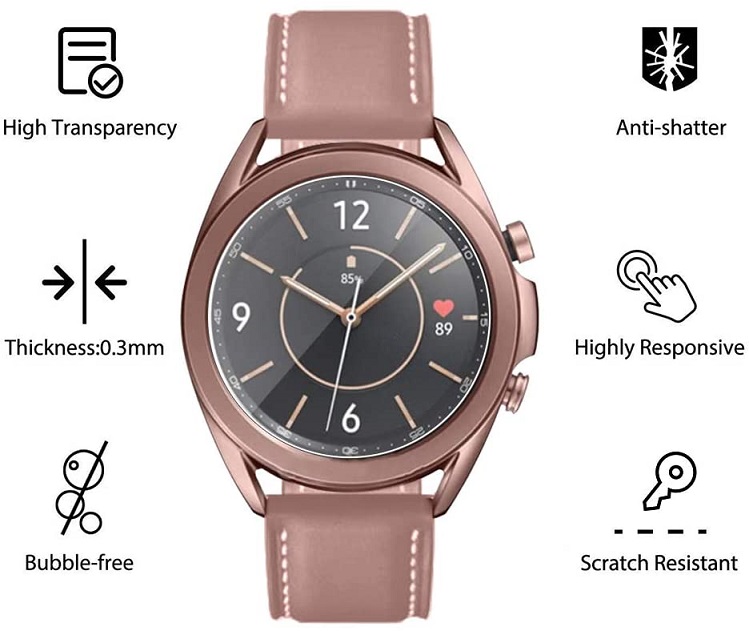 Kính cường lực HD bảo vệ màn hình cho đồng hồ Samsung Galaxy Watch 3 41mm / 45mm