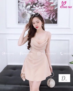 Đầm xoè cổ đổ thun umi cao cấp