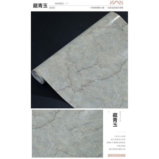 DECAL 1M Giấy dán tường ( khổ 60cm ) - mặt đá xám lợt xanh ngọc lợt mới