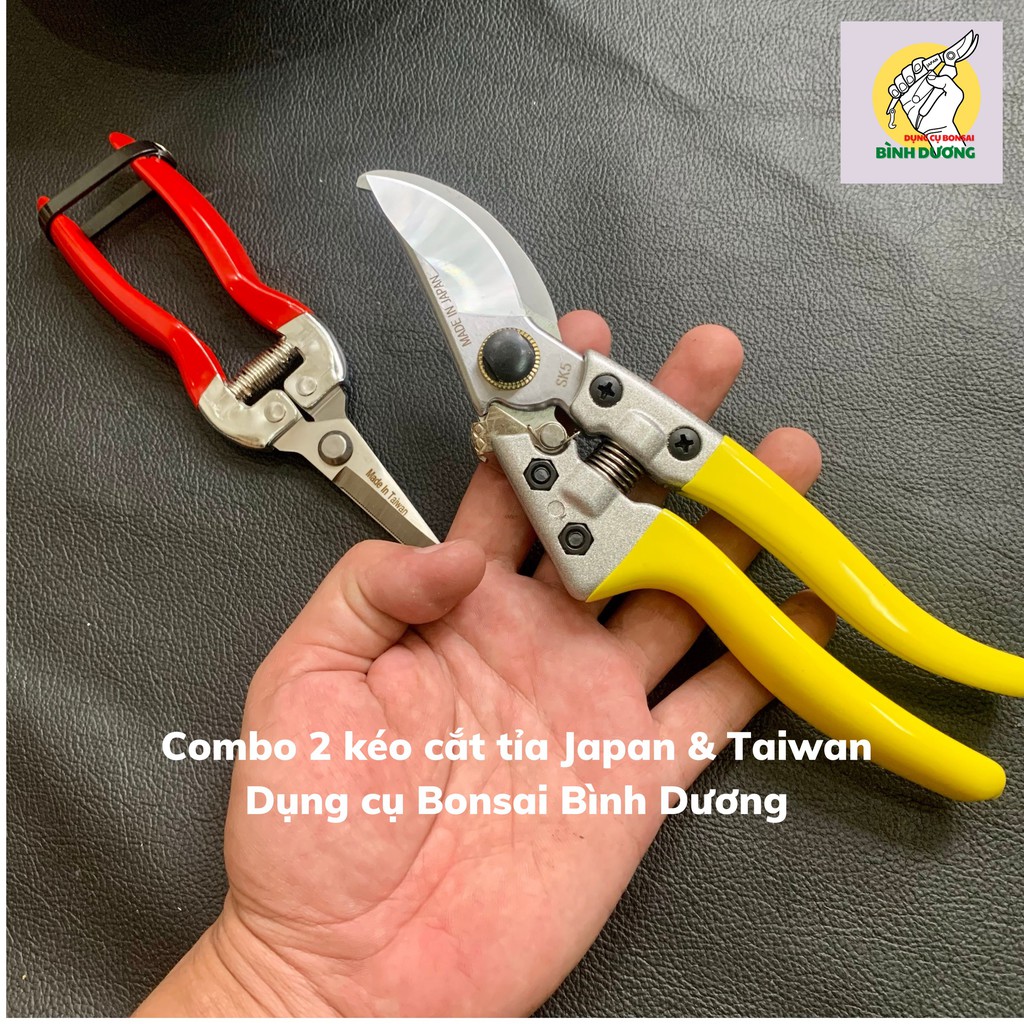 KÉO CẮT CÀNH YOKOHAMA JAPAN SK5 TẶNG KÉO TỈA DĂM TAIWAN CẮT TỈA CÂY CẢNH BONSAI