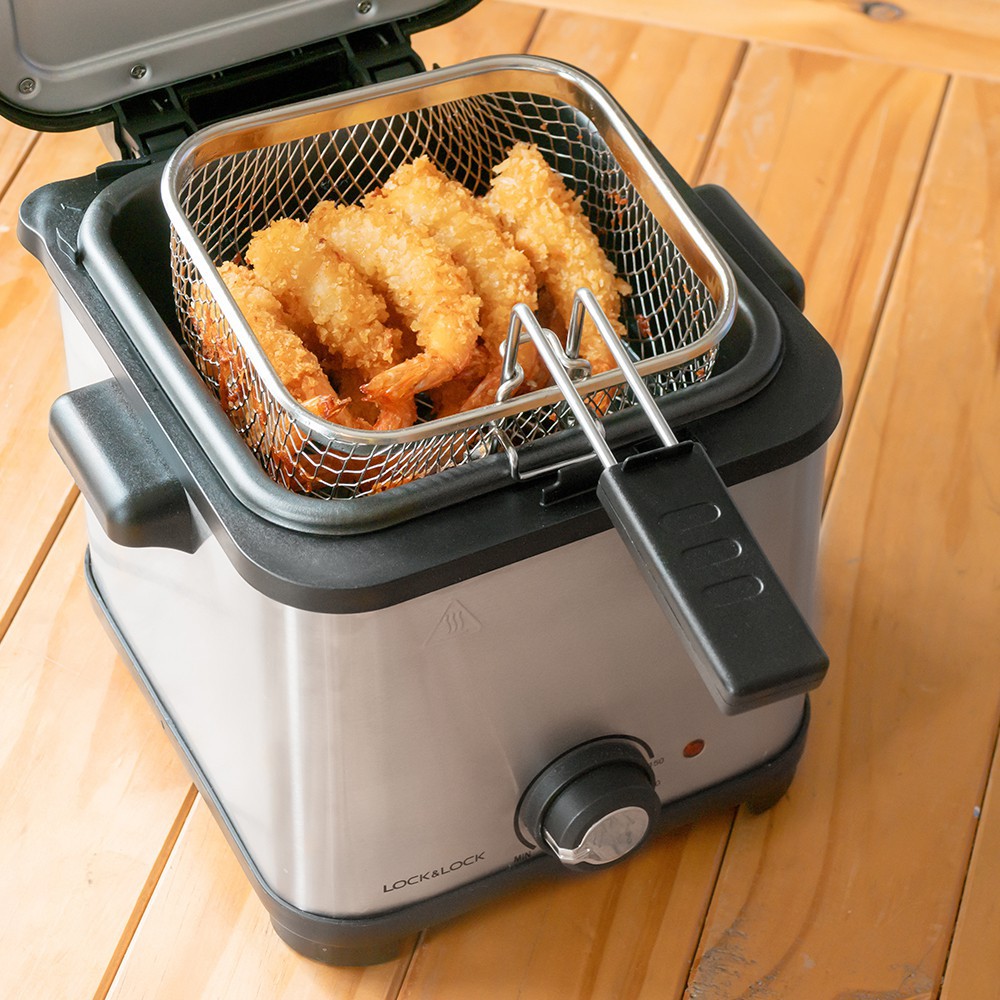 Nồi chiên ngập dầu Lock&amp;Lock Deep Fryer EJF716SLV - Giadungmall