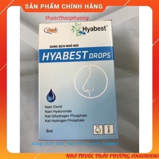 ✔DUNG DỊCH NHỎ MŨI HYABEST drop 💕DÙNG ĐƯỢC CHO TRẺ SƠ SINH 💕Giải pháp mới  cho  khô mũi và nhiễm trùng hô hấp