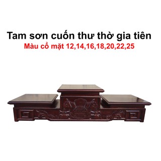 Tam sơn thờ-tam cấp để bát hương-gỗ hương cao cấp(loài đục nền)