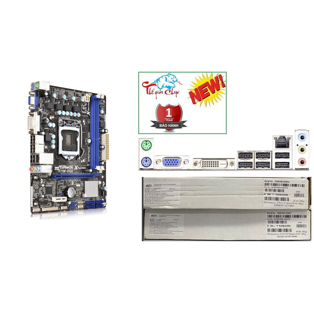 Bo Mạch Chủ (Mainboard) ASROCK H71M (CTY Box-1 Năm)