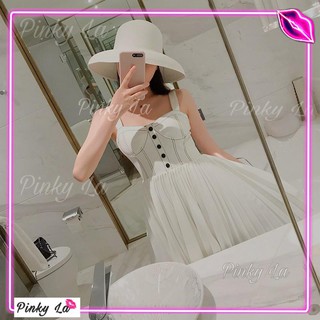 Đầm cúp ngực xếp li