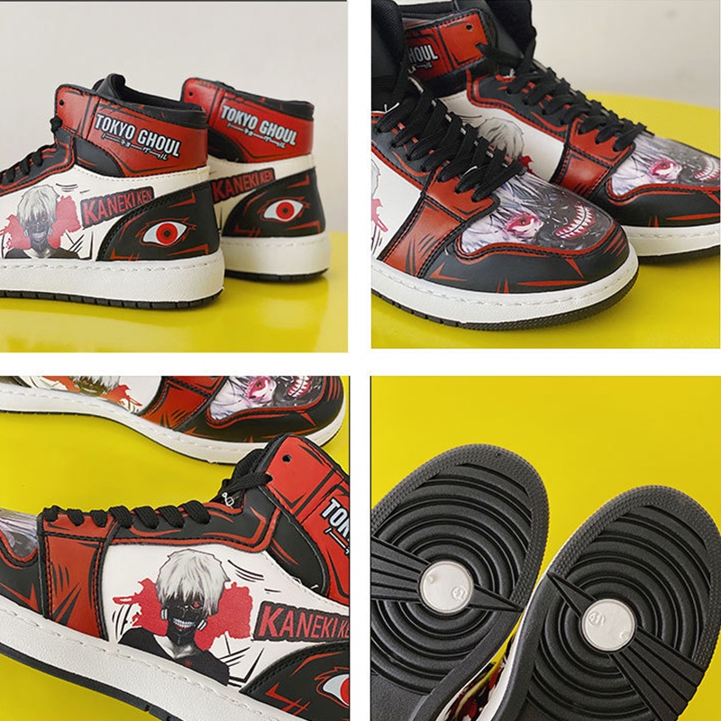 Dropshipping Giày Thể Thao Cổ Cao In Hình Anime Tokyo Ghoul Cho Nam Nữ