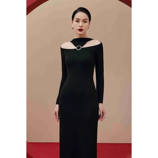 Váy len hở vai Janis Dress