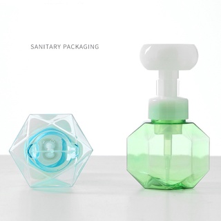 COD 300ml Liquid Soap Dispenser Flower Shape Foam Foaming Pump Empty Bottle Plastic Clear Bottle Shower Gel Foam Pump Bottle Chất tẩy và Khử mùi bồn cầu Vệ sinh nhà cửa