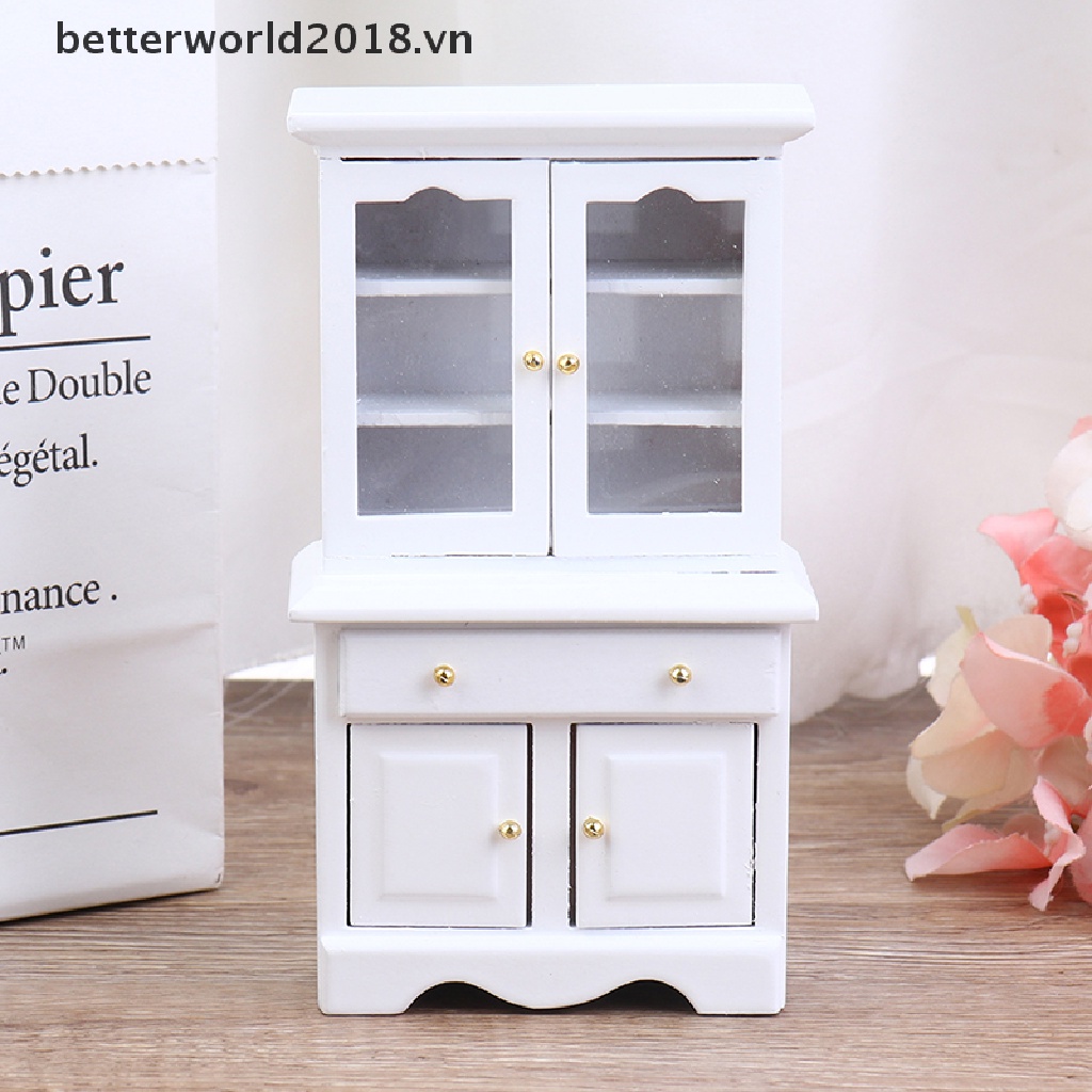 Mô Hình Kệ Sách / Tủ Nội Thất Bằng Gỗ 1 / 12 Độc Đáo Trang Trí Nhà Búp Bê 2018