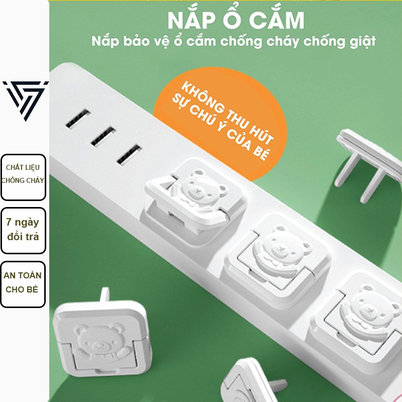 Nút bịt ổ điện chống giật chống cháy an toàn cho bé