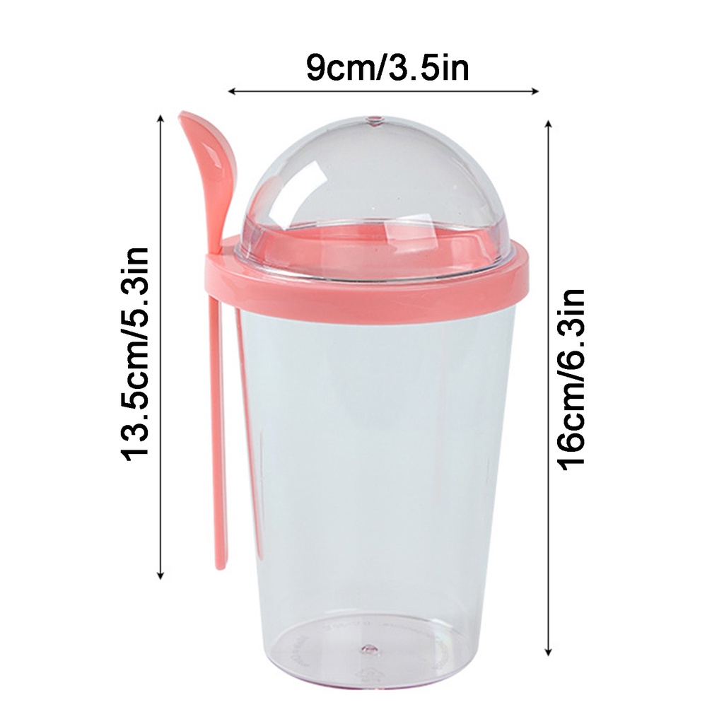 Cốc Đựng Thức Ăn Dung Tích Lớn 400ml Có Giá Đỡ Tiện Dụng