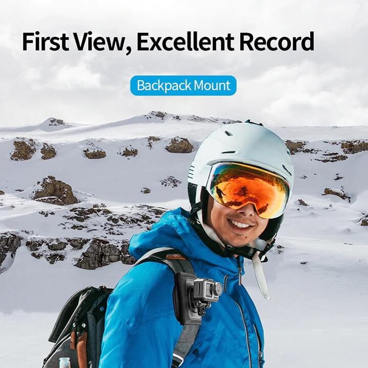 MOUNT GẮN GOPRO VÀ ACTION CAM LÊN BALO HOẶC ĐEO VAI BALO TELESIN