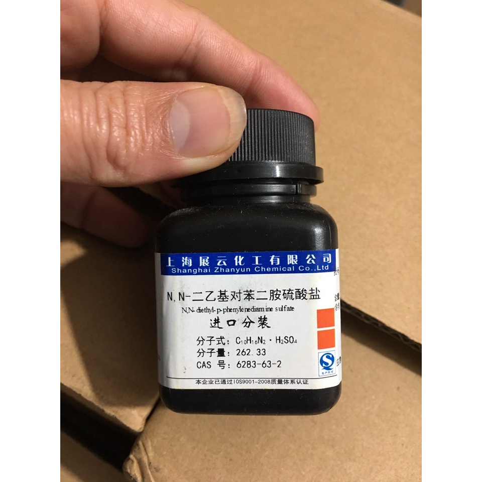 Hóa chất N,N-Diethyl-p-phenylenediamine sulfate salt , C10H16N2.H2SO4 CAS No. 6283-63-2 lọ 25g