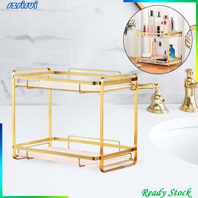 Kệ Sắt 2 Tầng Đựng Đồ Trang Điểm Để Bàn