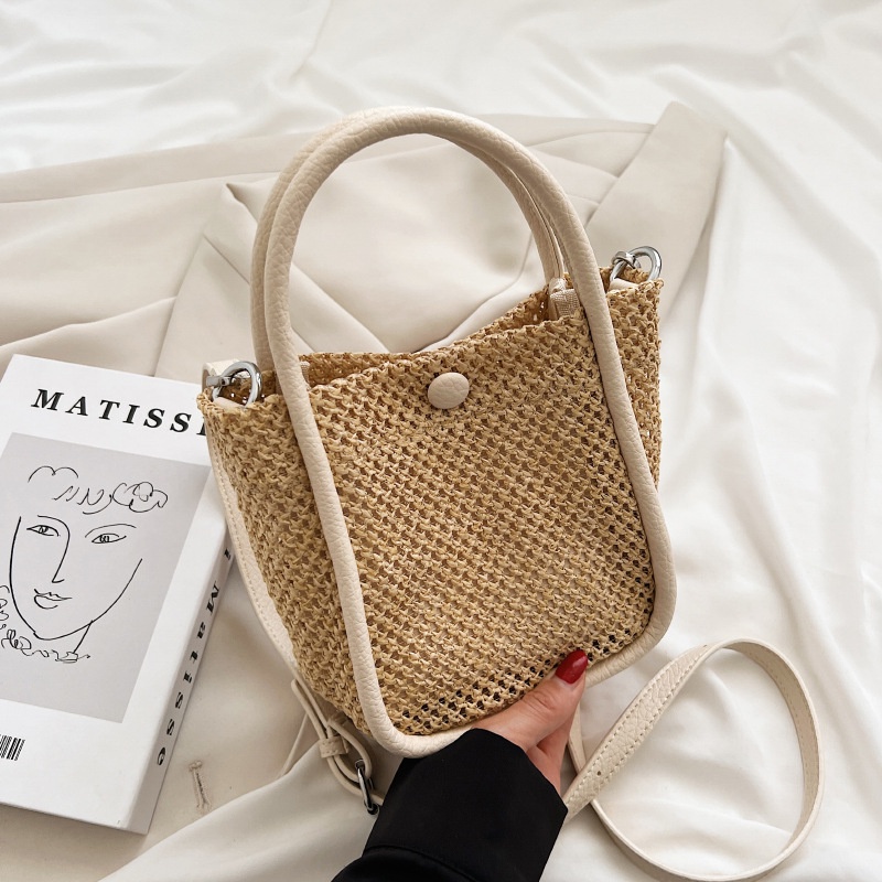 Túi cói Vai Bằng Rơm Đan Thời Trang Đi Biển Mới Dành Cho Mẹ Và Bé 2022