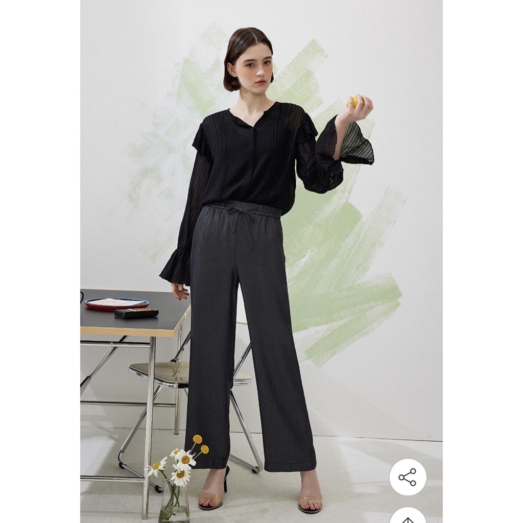 Hàng xuất xịn - Quần denim ống rộng chất vải tencel M1lla xuất khẩu