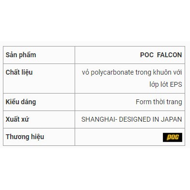 Nón thể thao POC falcon CAO CẤP GIÁ SỈ ###CHÍNH HÃNG