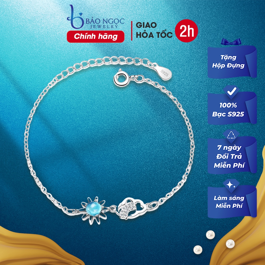 Lắc Tay Nữ Mây Và Trời Bạc Ý S925 - L2366 - Bảo Ngọc Jewelry