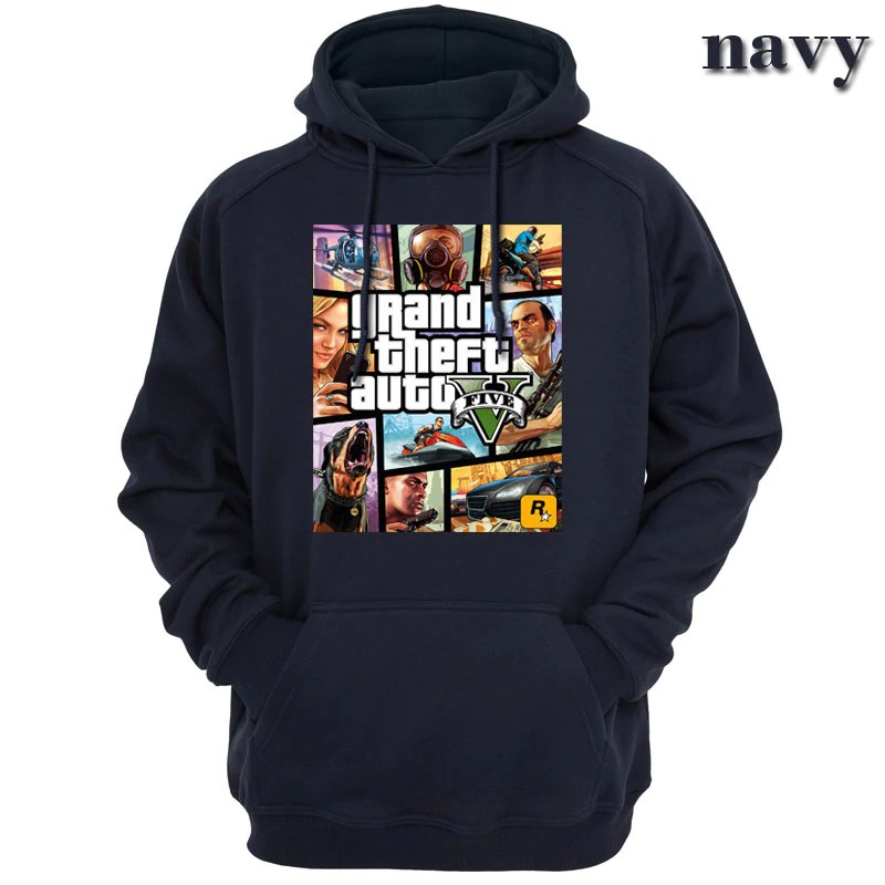 Áo Hoodie Họa Tiết Game Gta 5 Grand Theft Auto V Độc Đáo Thời Trang Cho Nam Nữ