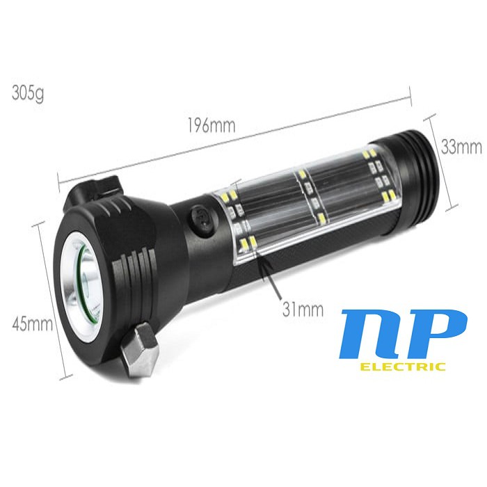 [GIÁ HỦY DIỆT] ĐÈN PIN LED NĂNG LƯỢNG MẶT TRỜI - USB - 11 IN 1