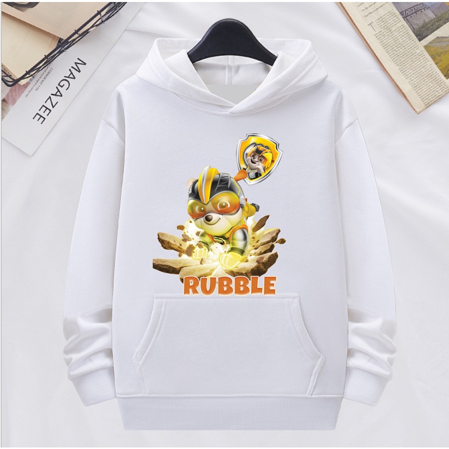 Áo hoodie đội chó cứu hộ paw patrol màu trắng cực hot cho bé trai bé gái