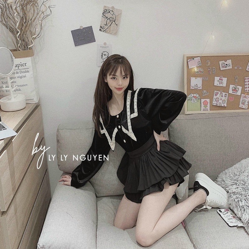 chân váy dập li 2 tầng | BigBuy360 - bigbuy360.vn