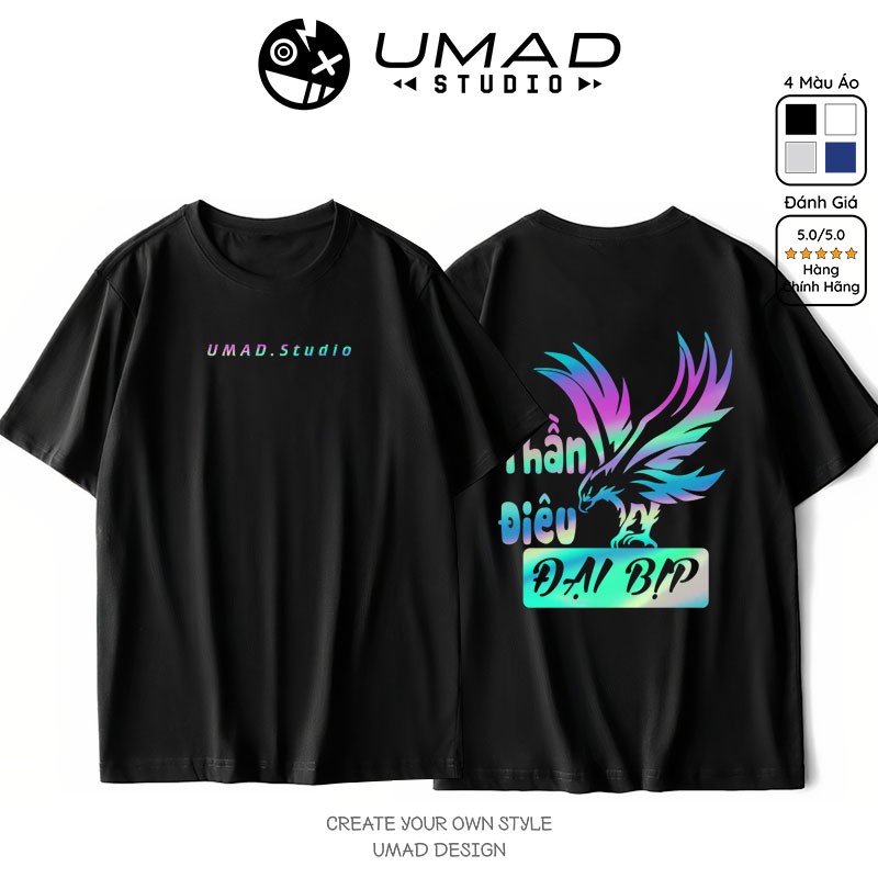 Áo thun UMAD unisex trending Thần Điêu Đại Bịp phản quang 7 màu nam nữ tay ngắn có big size (40kg-110kg)