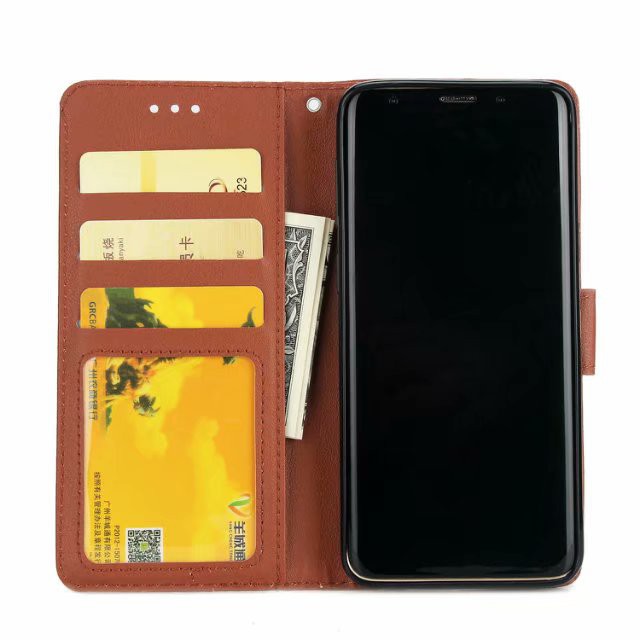 Case Samsung Galaxy S5 S6 S7 Edge S8 S9 S10 Plus S10E Ốp lưng da mềm Filp Soft Leather Phone Case
