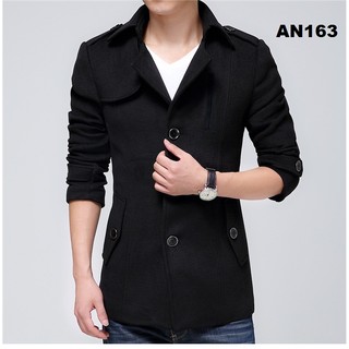 Áo khoác dạ lông cừu lót nhung AN163