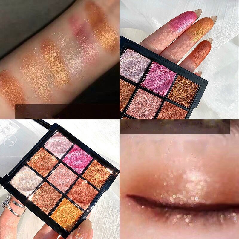 Phấn mắt 9 ô nhũ kim tuyến DIKALU ( vỏ đen ) | BigBuy360 - bigbuy360.vn