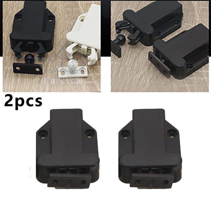 【FUNWD】Practical Accessories Latch 2 Pieces ABS Plastic Cabinet Drawer Rebound