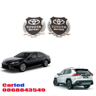 Bộ 2 logo kim loại các dòng xe ô tô To-yo-ta