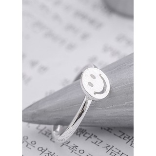 NH018 Nhẫn bạc Thái 925 mặt cười