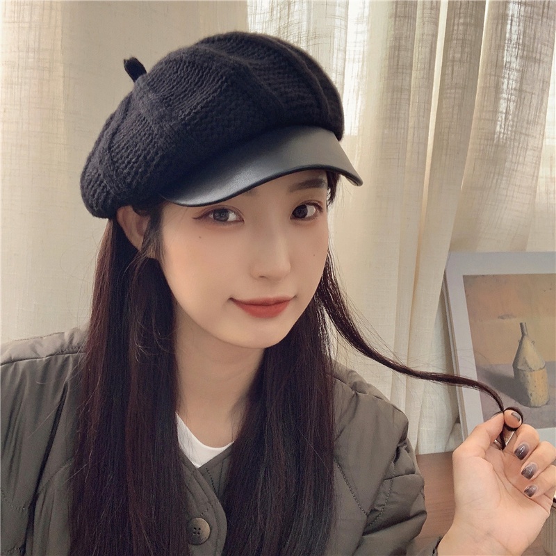 Mũ Beret Dệt Kim Phong Cách Retro Xinh Xắn Cho Nữ
