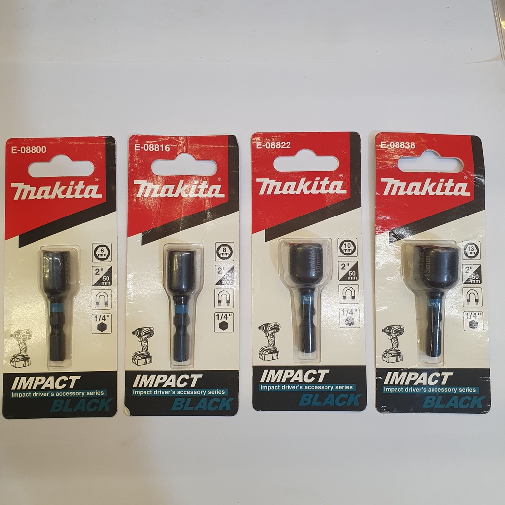 Đầu tuýp vặn ốc 6mm 8mm 10mm 13mm Impact Black Makita