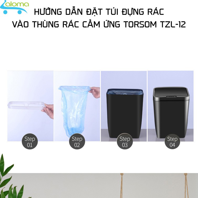 [Bh 1 năm] Thùng đựng rác thông minh 15 lít TORSOM TZL-15 tự động đóng mở