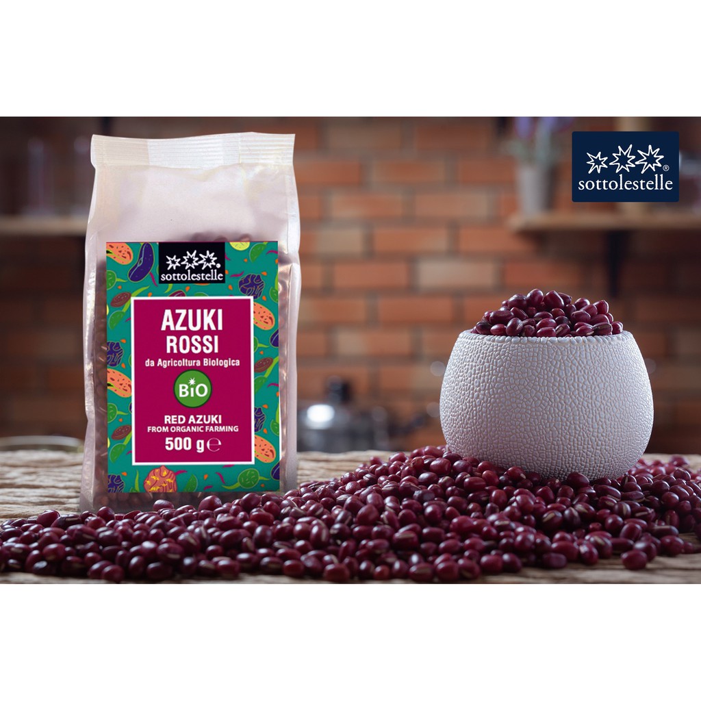 Đậu đỏ Azuki hữu cơ 500g Sottolestelle Organic Red Azuki