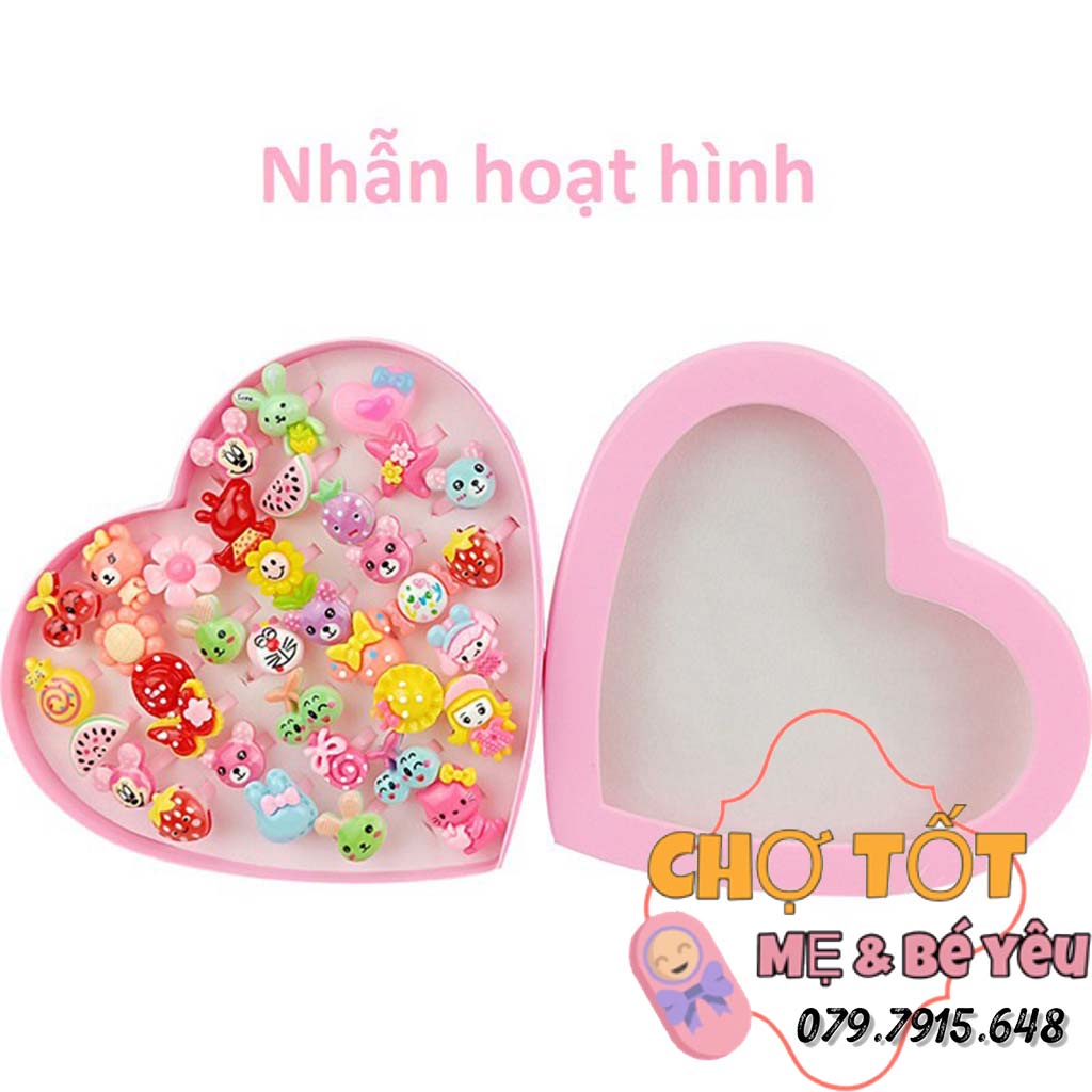 Hộp Nhẫn Nhựa Cho Bé 36 Chiếc (nhiều mẫu)