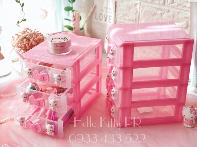 Tủ nhựa mini 4 tầng HELLO KITTY