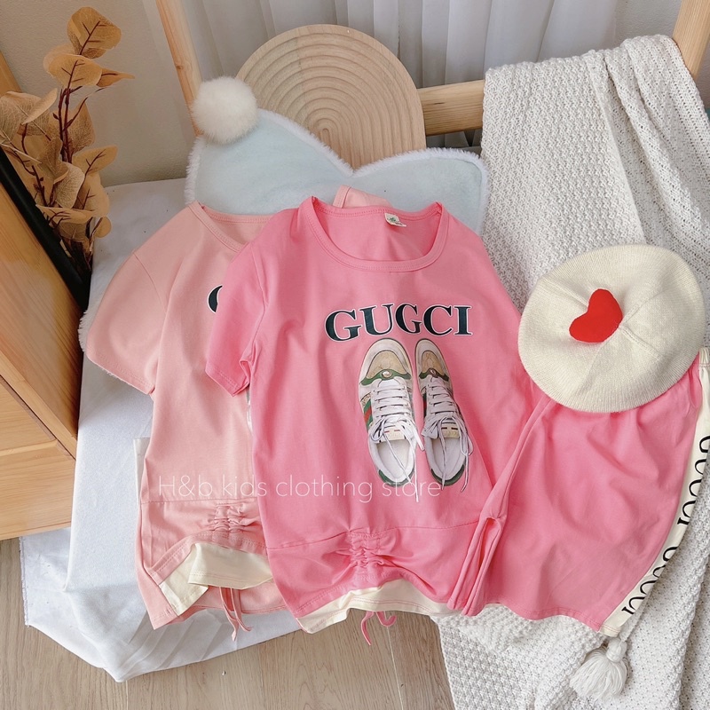 Bộ Cotton Bé Gái 20kg-35kg, Chất cotton 4 chiều siêu mềm mịn, thấm hút mồ hôi tốt.