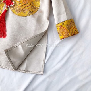 Áo dài cho bé gấm Mộc Long