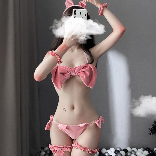 Set Đồ Cosplay Thỏ Sexy - Bunny Girl Đồ Lót Mèo Quyến Rũ