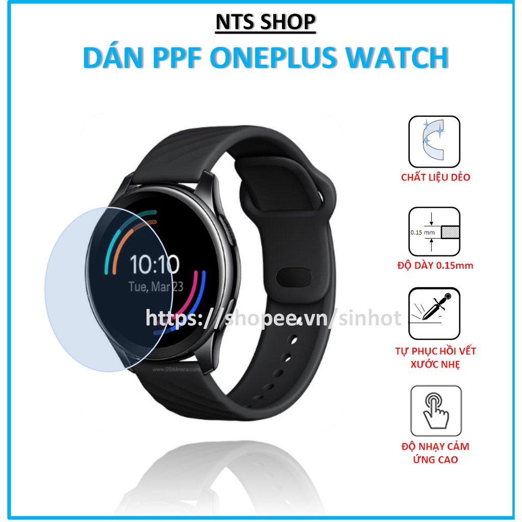 Dán PPF chống xước màn hình smart watch One Plus Watch