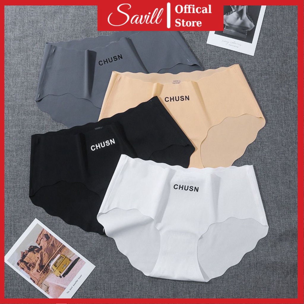 Quần Lót Nữ Lượn Sóng Không Lộ Viền, Quần Lót Su Đáy Dán Chắc Chắn Savill L8977