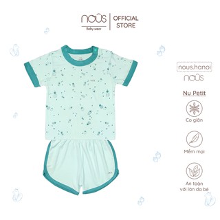 Bộ Quần Áo Cài Vai Cộc Petit Xanh Bạc Hà NOUS (Size Từ 12-18 Tháng Đến 18-24 Tháng)