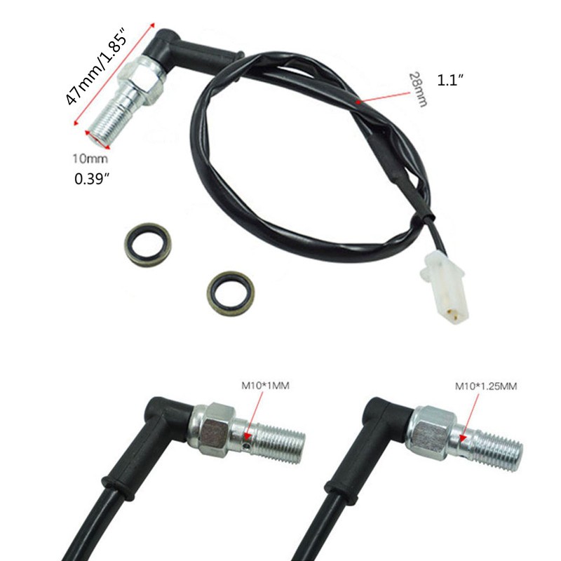 Ốc Dầu Cảm Biến Tay Thắng Kèm Công Tắc Ren M10 Bước Ren 1mm/1.25mm